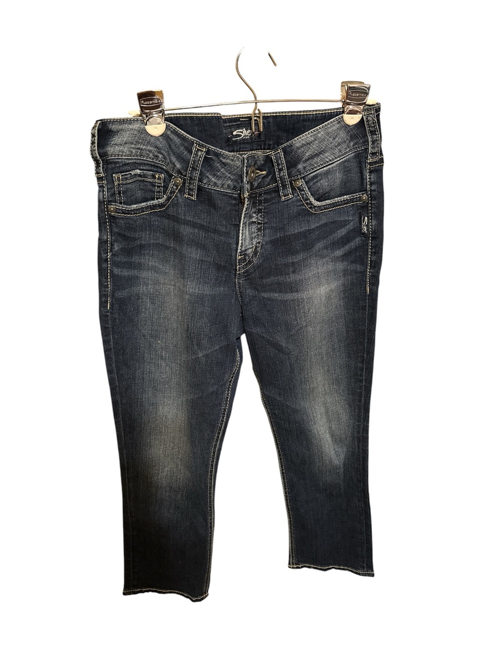 Silver Jeans Dark Blue Cropped Ankle Jeans